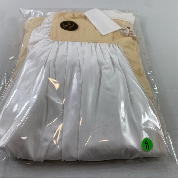 Marni Made in Italy White Tan Buttoned Front Poplin Midi Shirt Dress Sz 6 (42) - Picture 15 of 15